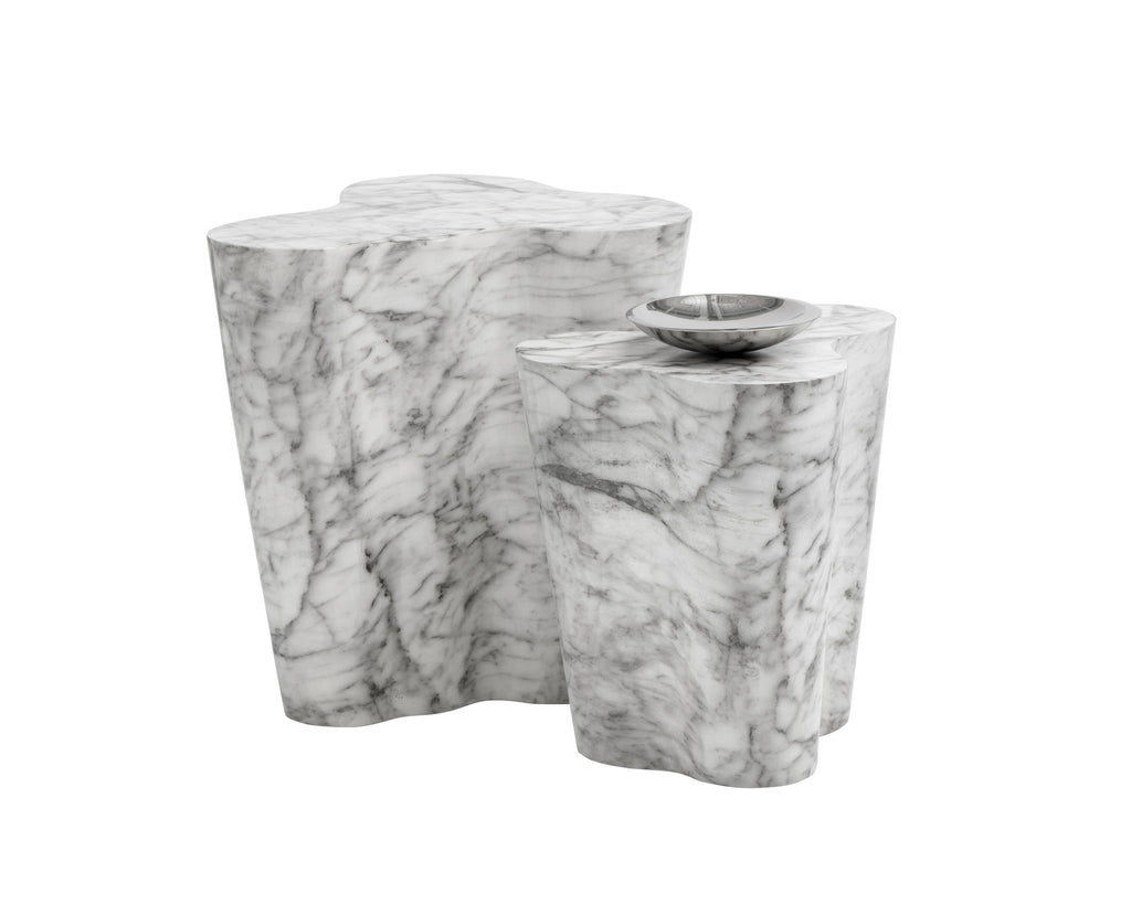 Ava End Table - Small - Marble Look | Sunpan Furniture - 103310