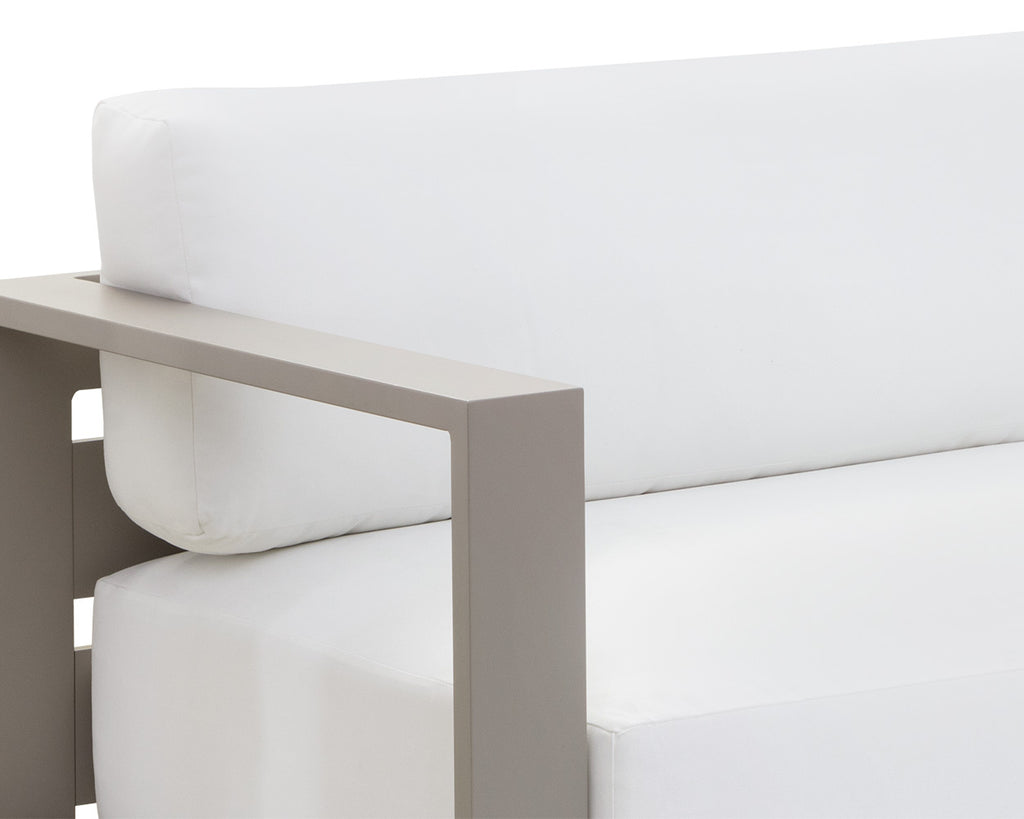 Tavira Sofa - Greige - Stinson White | Sunpan Furniture - 110479