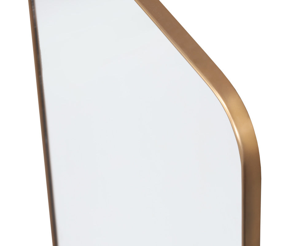 Calabasas Floor Mirror - Brass | Sunpan Furniture - 106554