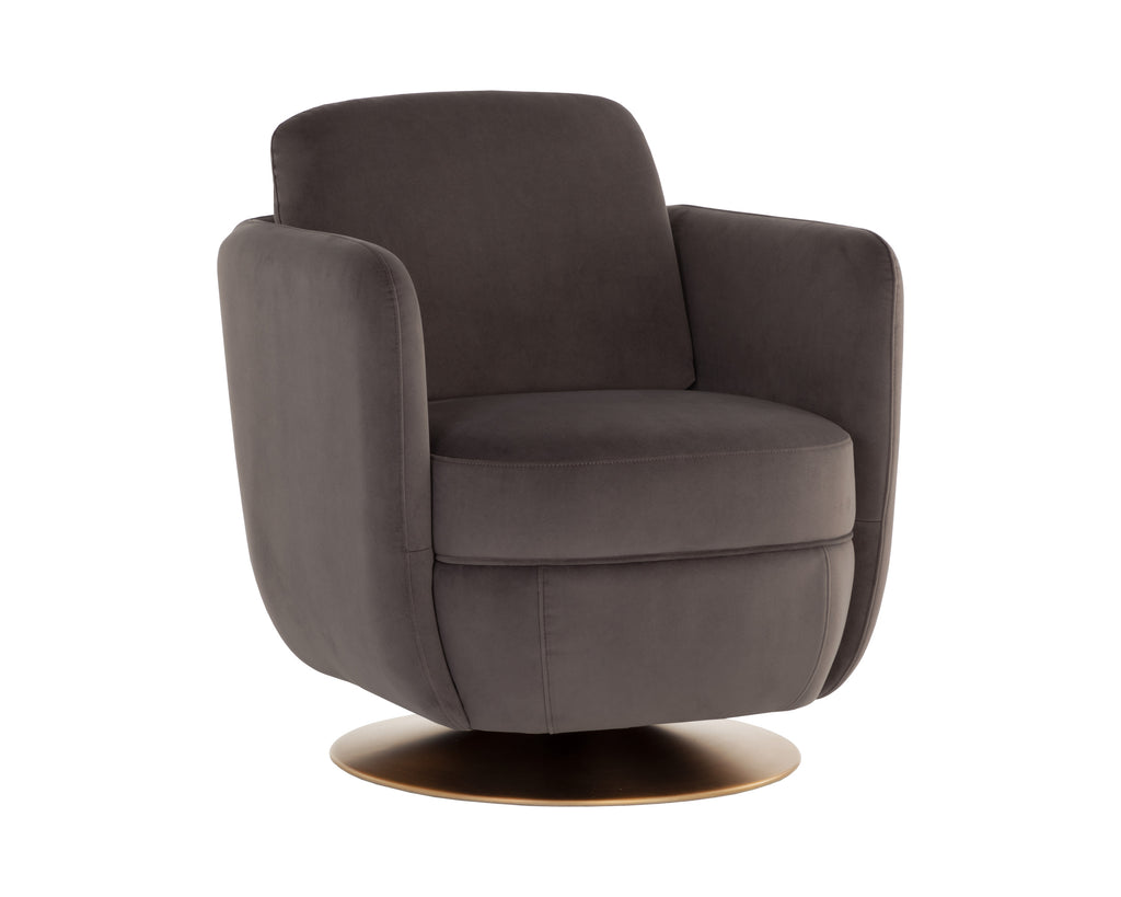 Gilley Swivel Lounge Chair - Meg Ash | Sunpan Furniture - 109311