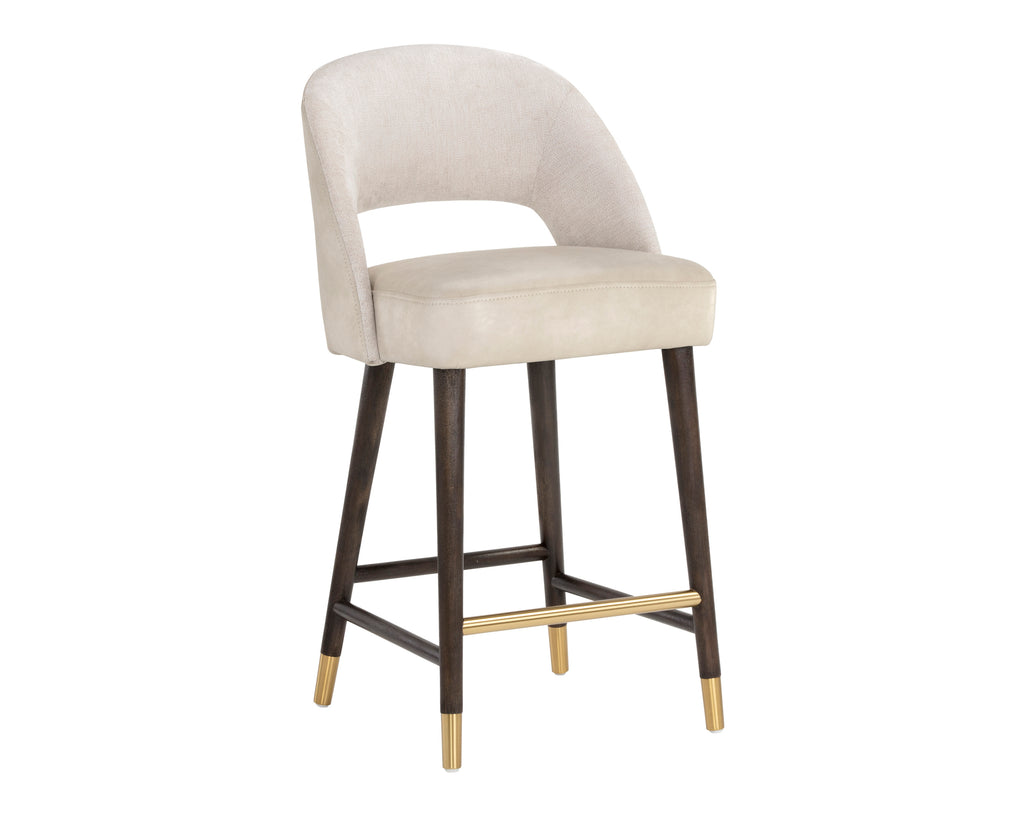 Monae Counter Stool - Bravo Cream / Polo Club Muslin | Sunpan Furniture - 106026