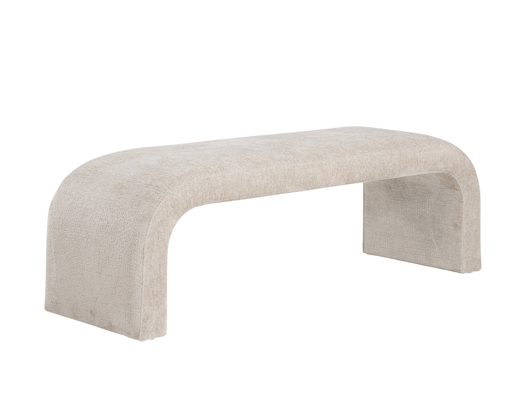 Nahara Bench - Bergen Taupe | Sunpan Furniture - 108427