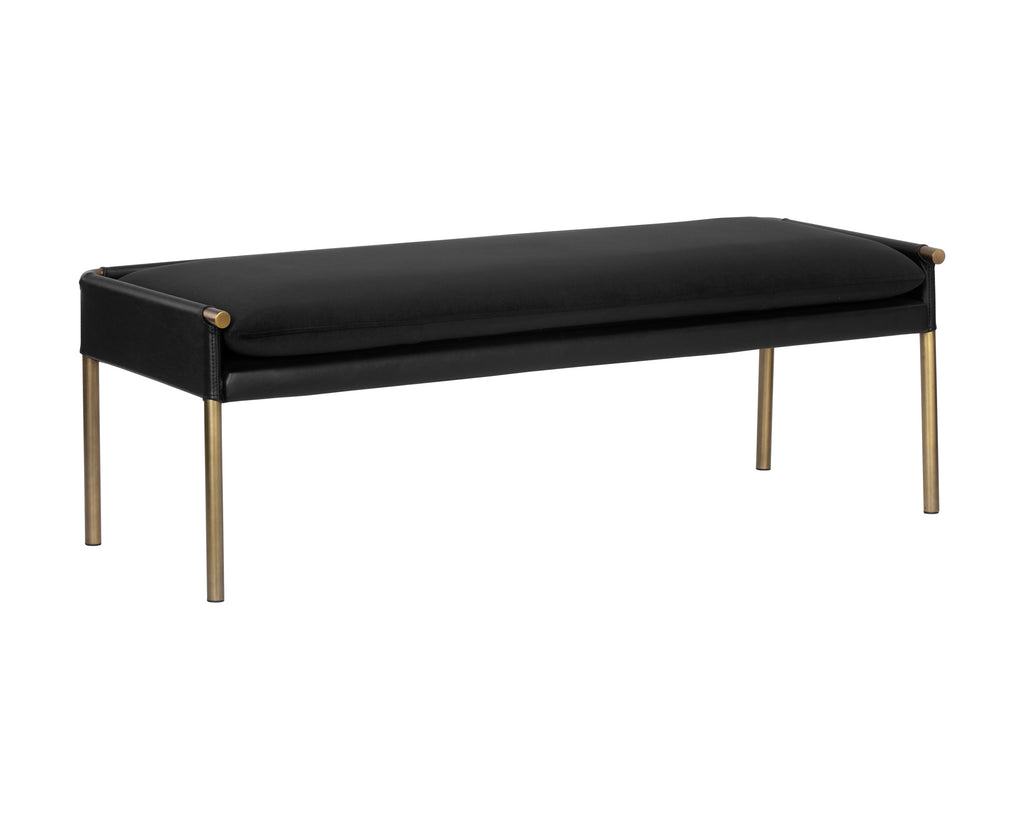 Bellevue Bench - Abbington Black / Bravo Black | Sunpan Furniture - 106185