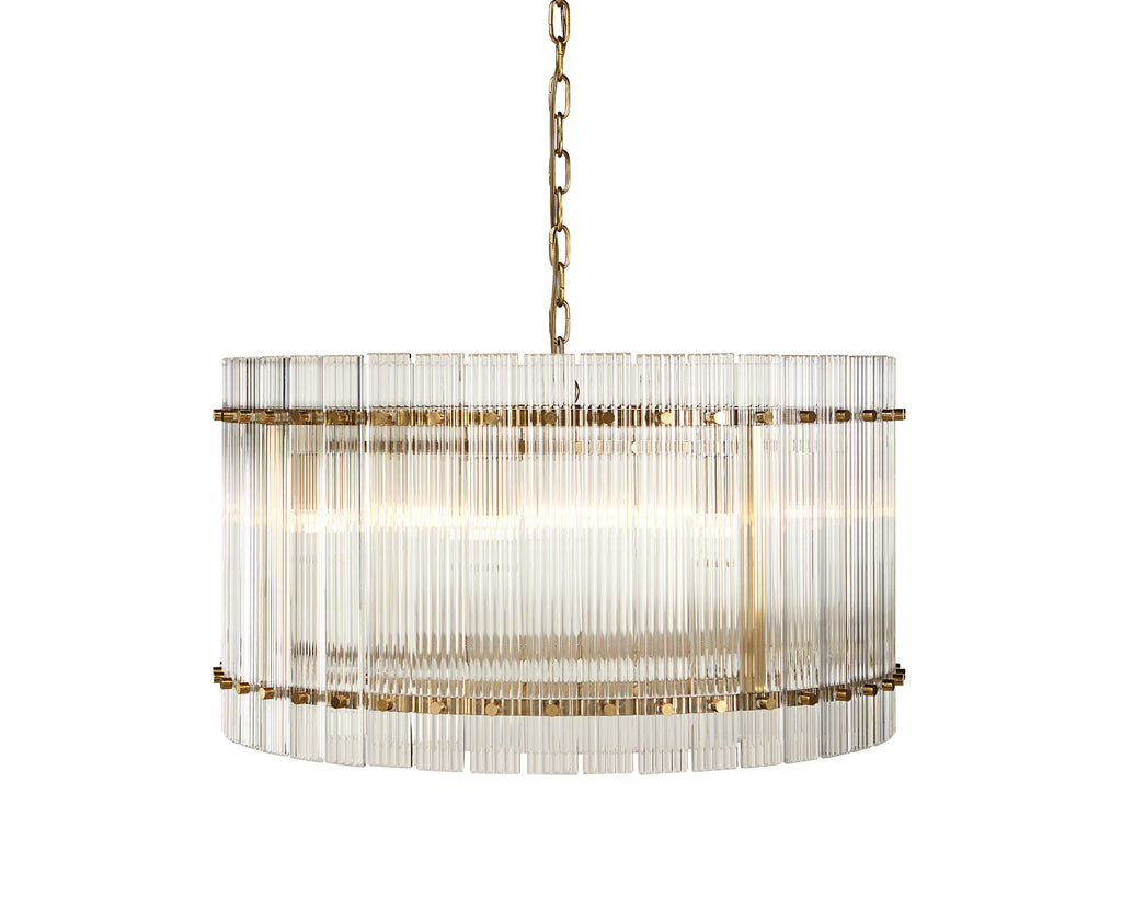 Kore Chandelier - Small - Brass - Clear | Sunpan Furniture - 106785