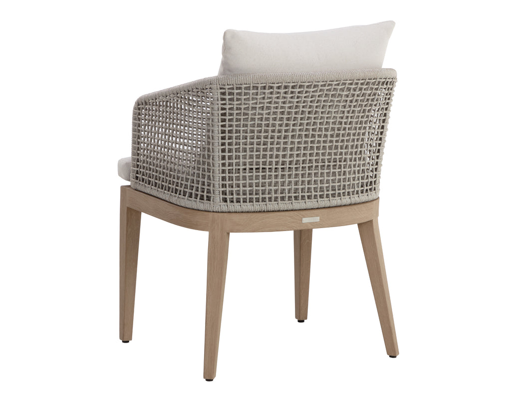 Capri Dining Armchair - Drift Brown - Palazzo Cream | Sunpan Furniture - 110943