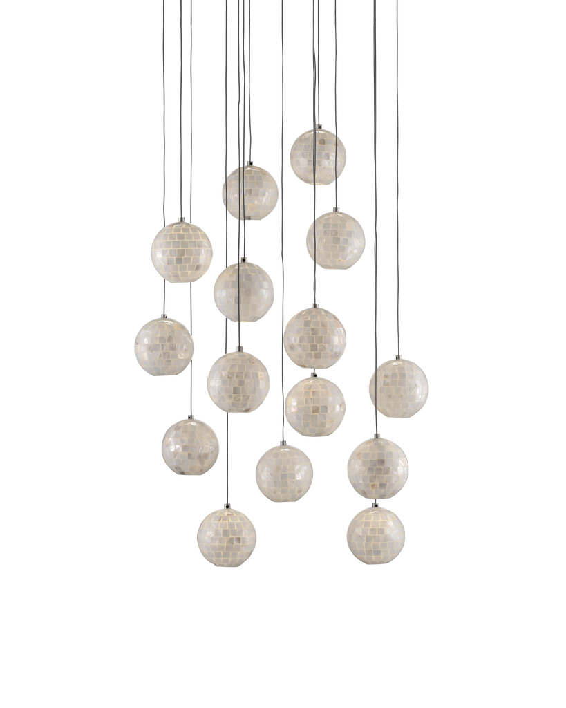 Currey & Co Finhorn 15-Light Round Multi-Drop Pendant | 9000-0719