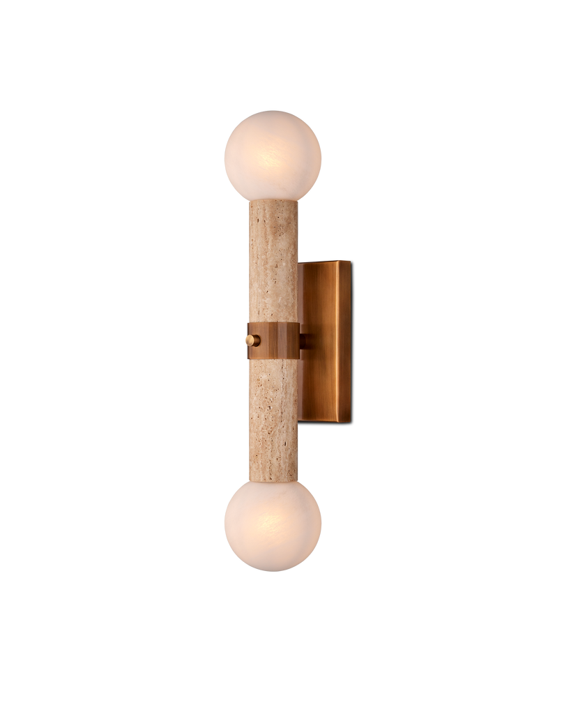 Currey & Co Beatrix Beige Bath Wall Sconce | 5800-0047