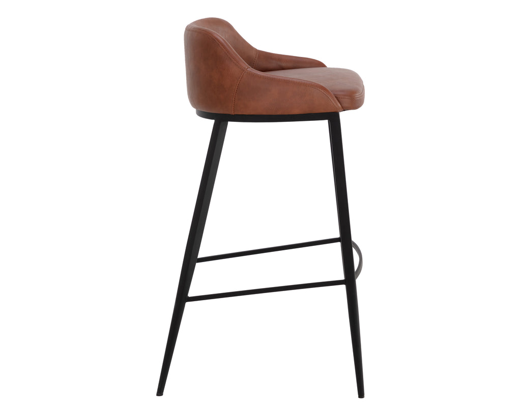 Astra Barstool - Black - Cinnamon Brown | Sunpan Furniture - 111082