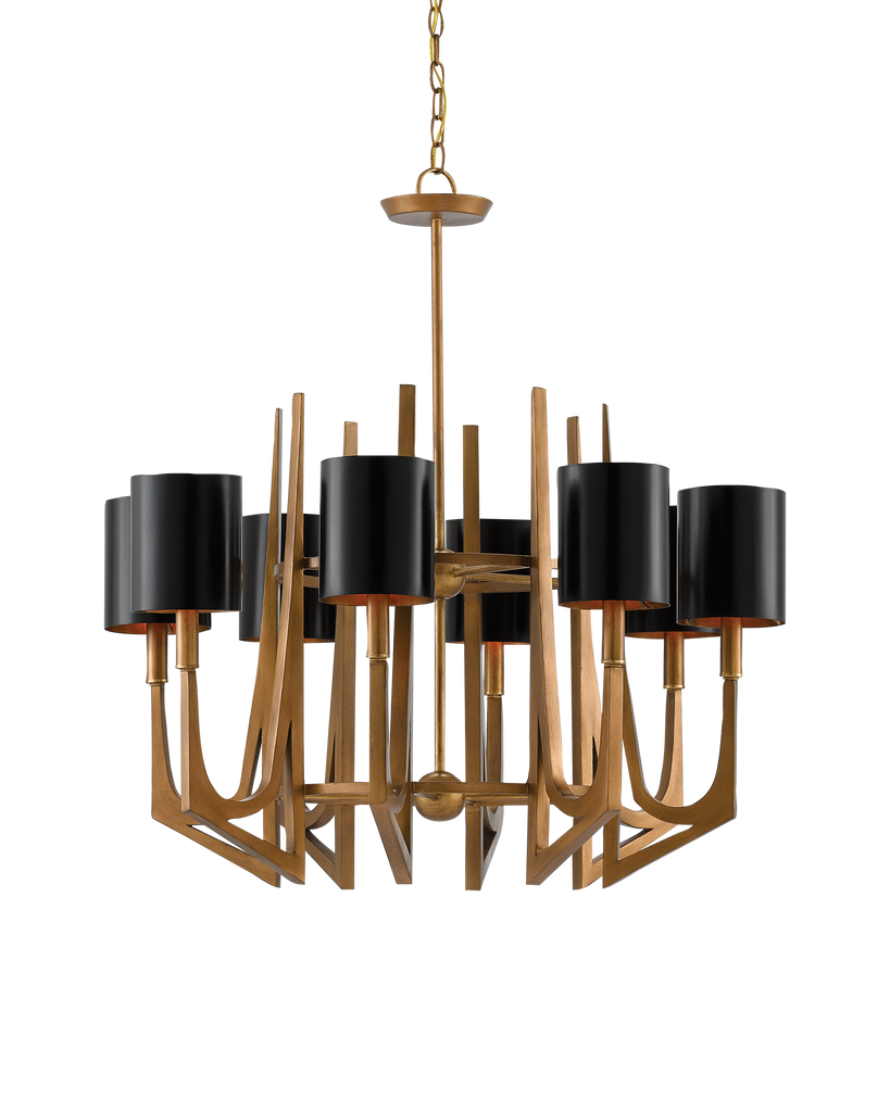 Currey & Co Umberto Brass Chandelier | 9000-0332