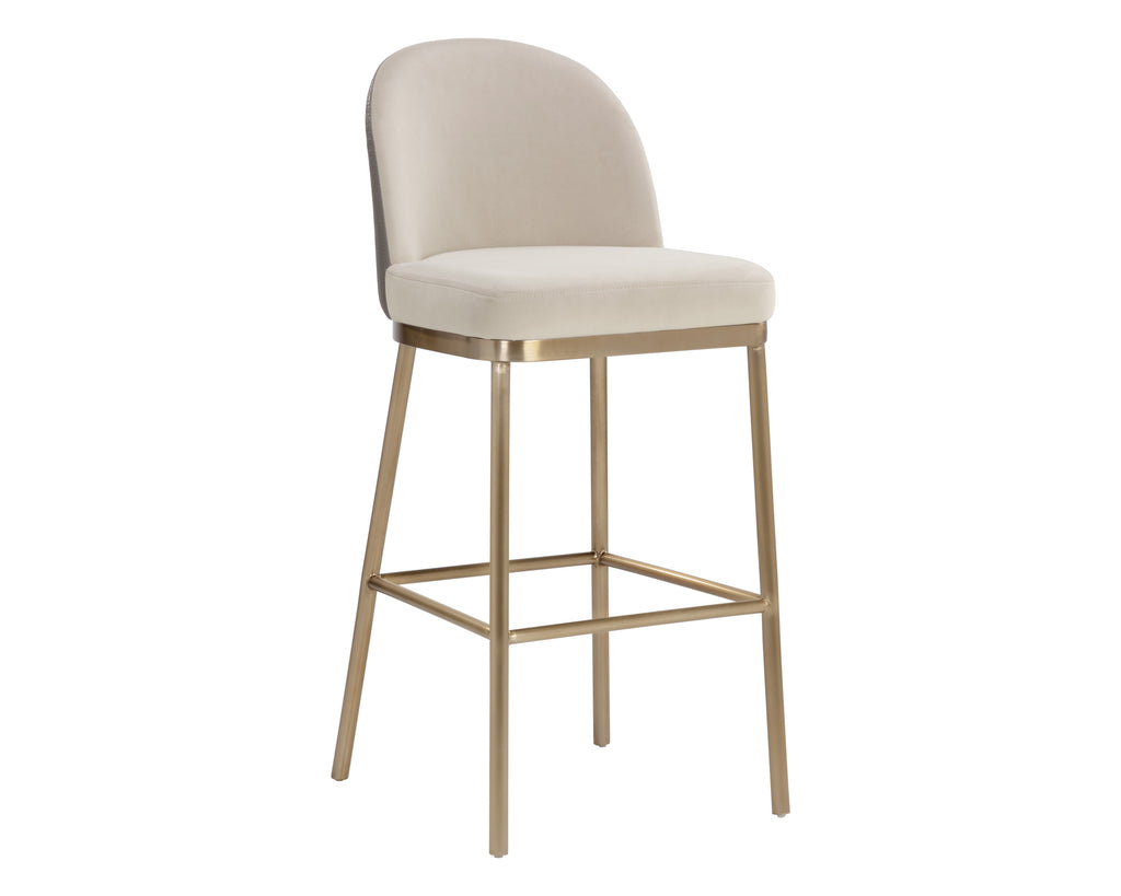 Lavania Barstool - Meg Taupe / Porcini Taupe | Sunpan Furniture - 111644