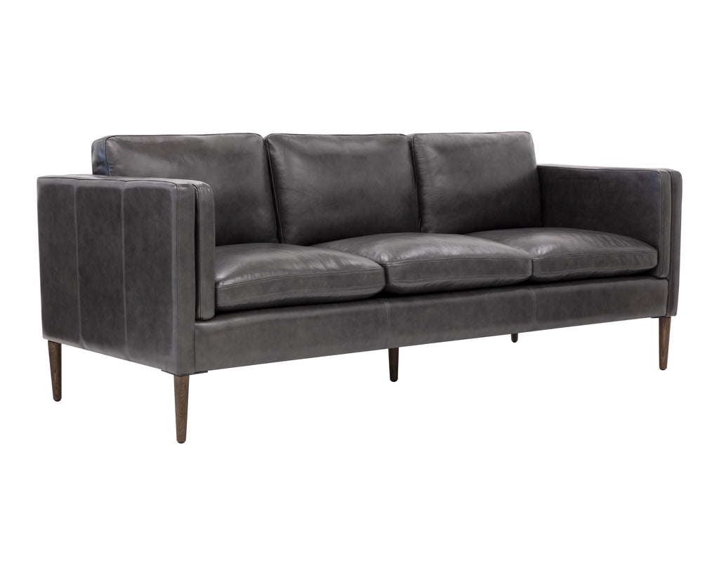 Richmond Sofa - Brentwood Charcoal Leather | Sunpan Furniture - 110576