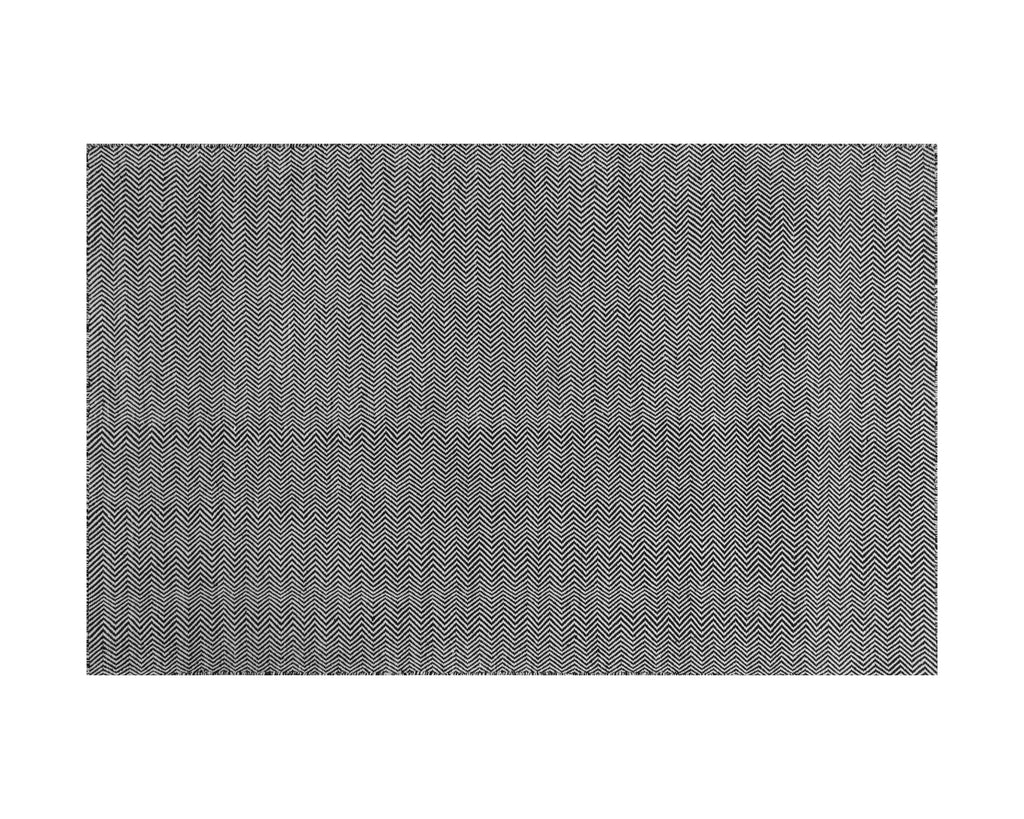 Cusco Hand-Woven Rug - Black / White - 5' X 8' | Sunpan Furniture - 108642