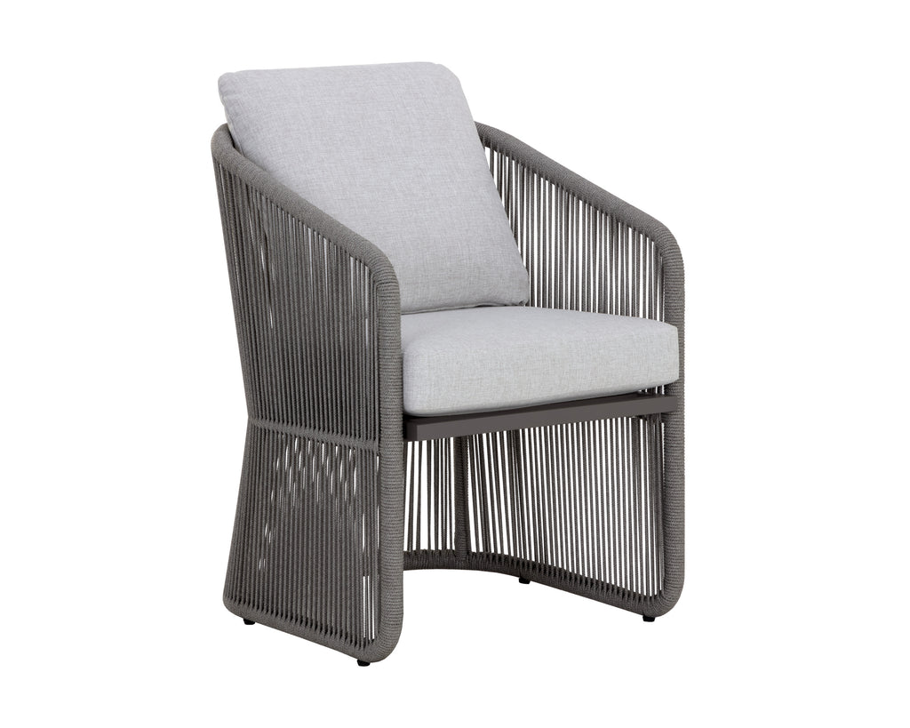 Allariz Dining Armchair - Warm Grey - Gracebay Light Grey | Sunpan Furniture - 111154