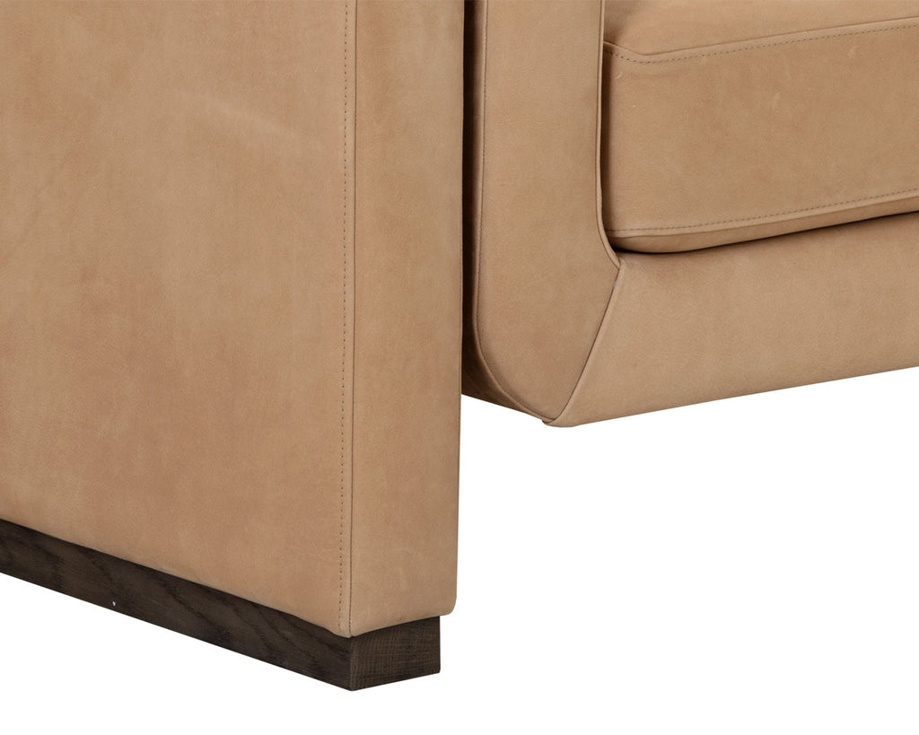 Romer Sofa - Distressed Brown - Nubuck Tan Leather | Sunpan Furniture - 111816