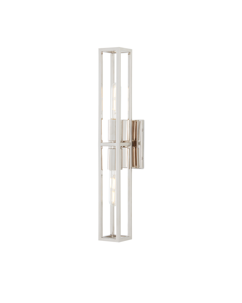 Currey & Co Bergen Nickel Wall Sconce | 5800-0020