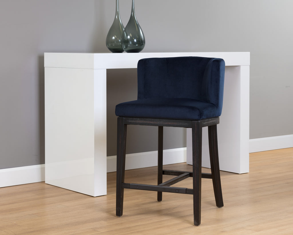 Hayden Counter Stool - Metropolis Blue | Sunpan Furniture - 105486