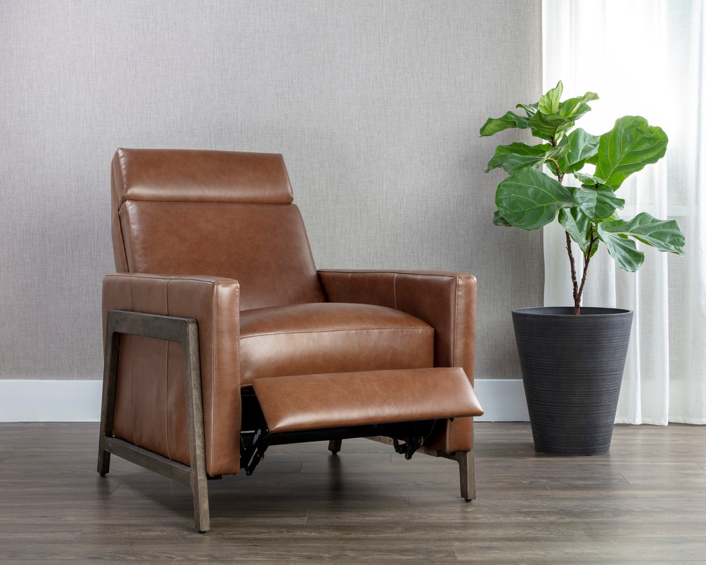 Brandon Recliner - Shalimar Tobacco Leather | Sunpan Furniture - 110511