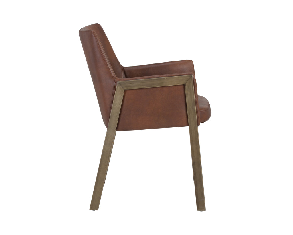 Bernadette Dining Armchair - Bravo Cognac | Sunpan Furniture - 105286