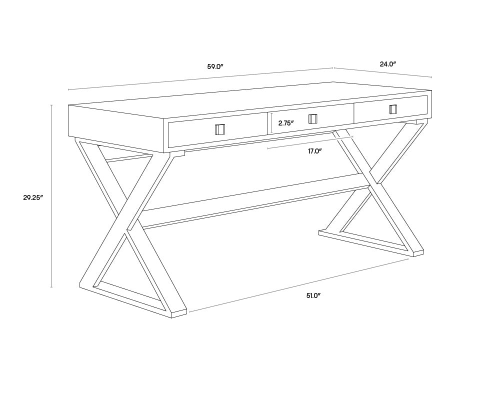 Emilio Desk | Sunpan Furniture - 63576