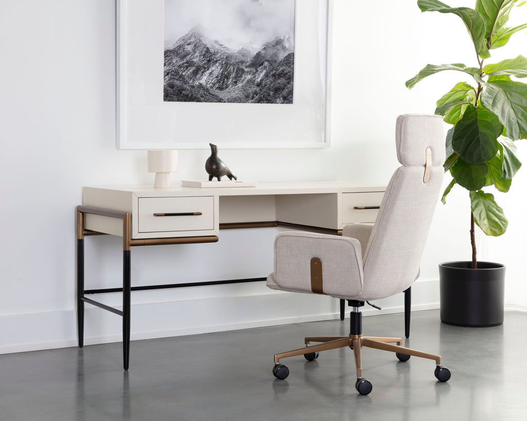 Weldrick Desk - Oyster | Sunpan Furniture - 110814