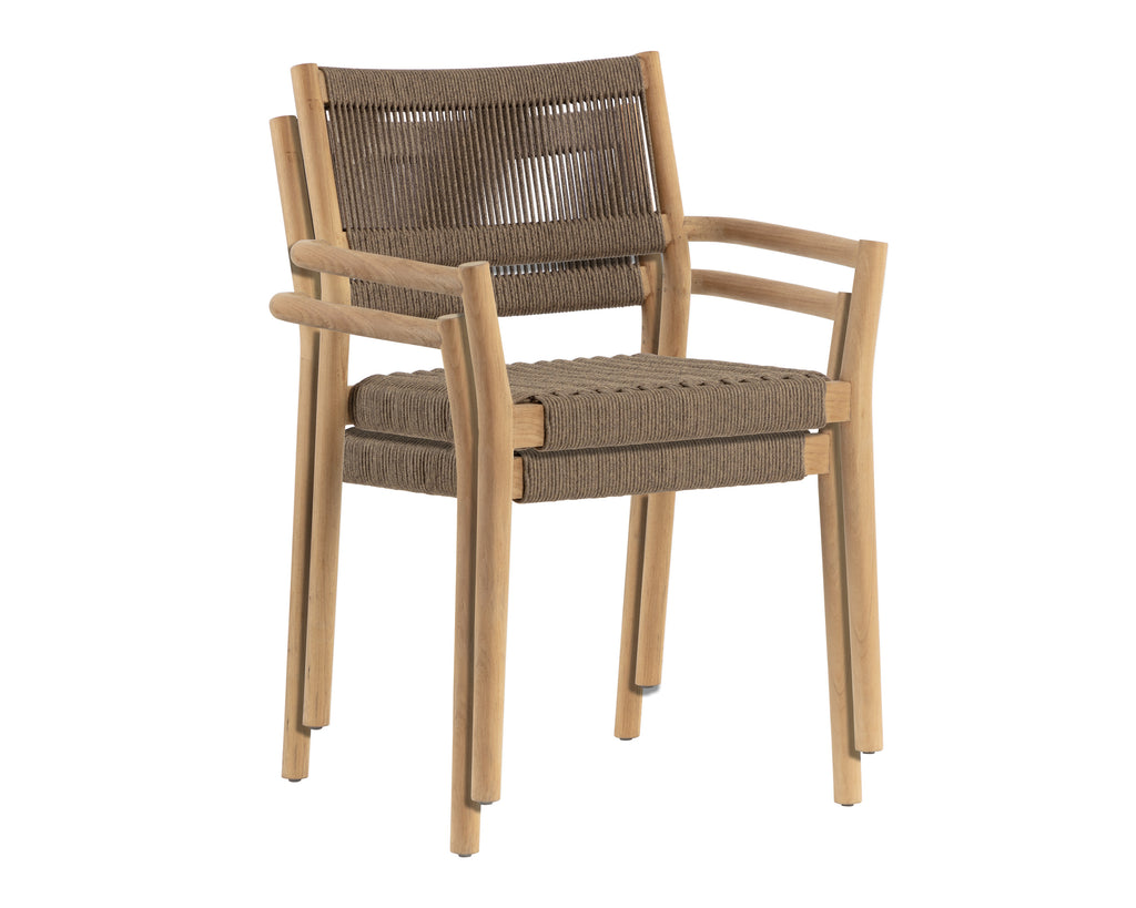 Kavala Stackable Dining Armchair - Natural | Sunpan Furniture - 111560