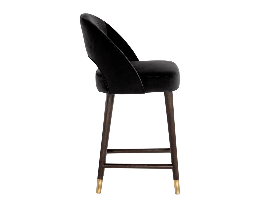 Monae Counter Stool - Abbington Black | Sunpan Furniture - 105494