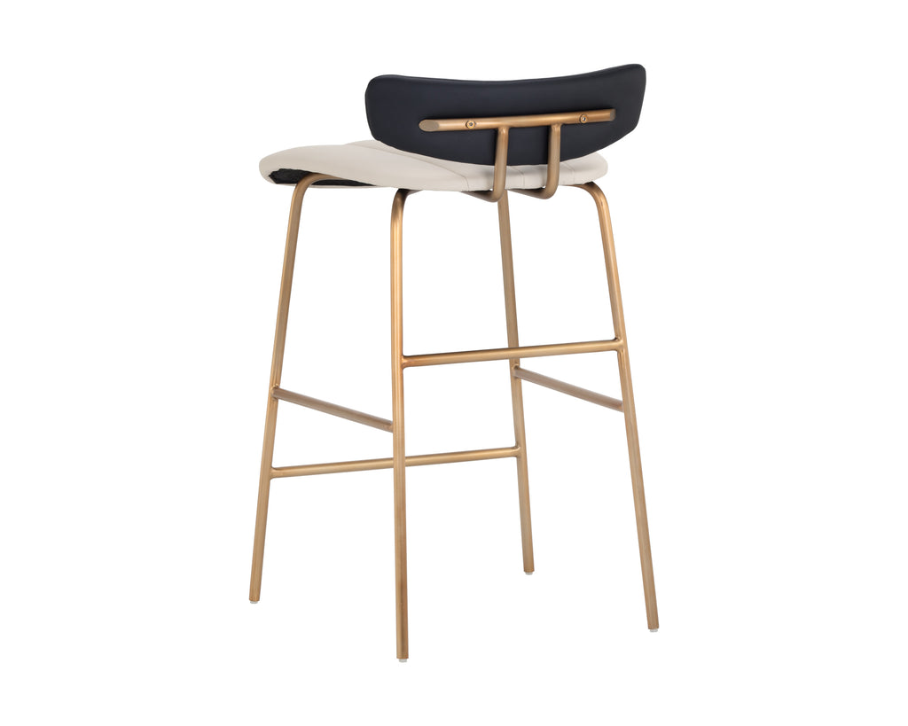 Lorelei Counter Stool - Dillon Cream / Dillon Black | Sunpan Furniture - 106019