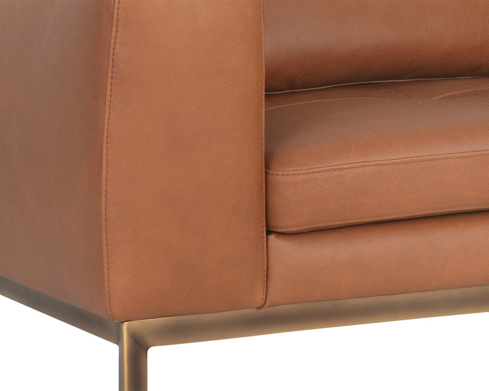 Burr Armchair - Behike Saddle Leather | Sunpan Furniture - 106138