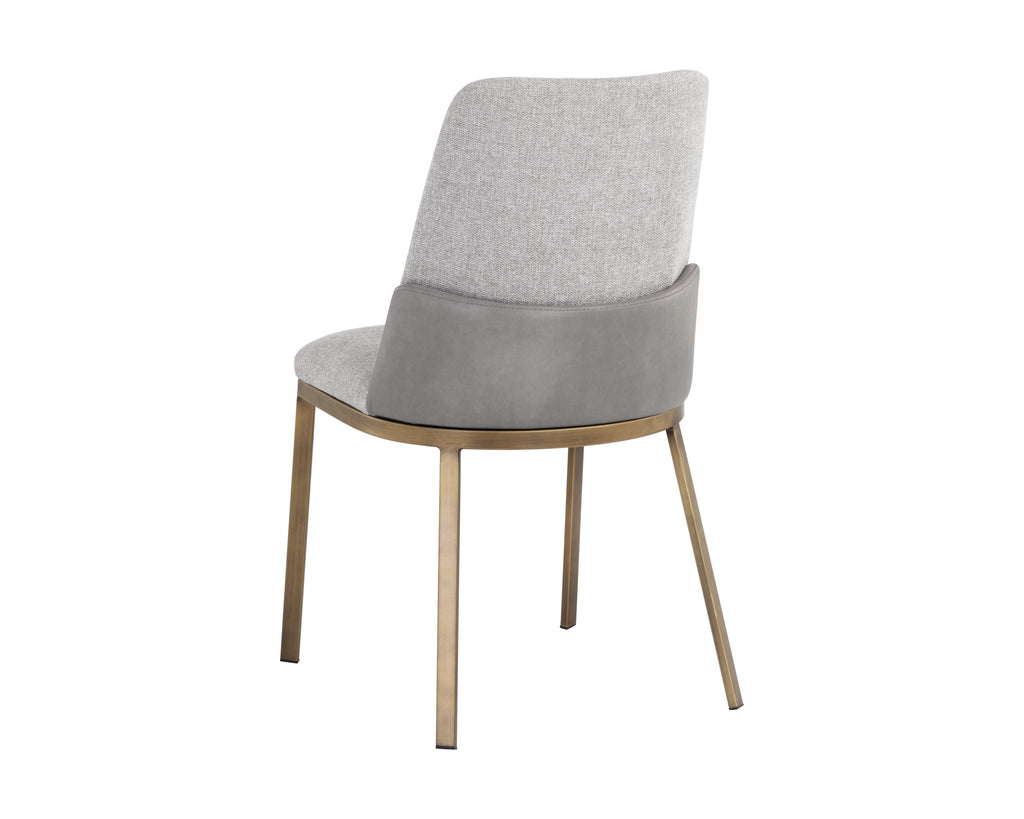 Marie Dining Chair - Belfast Heather Grey / Bravo Metal | Sunpan Furniture - 108546