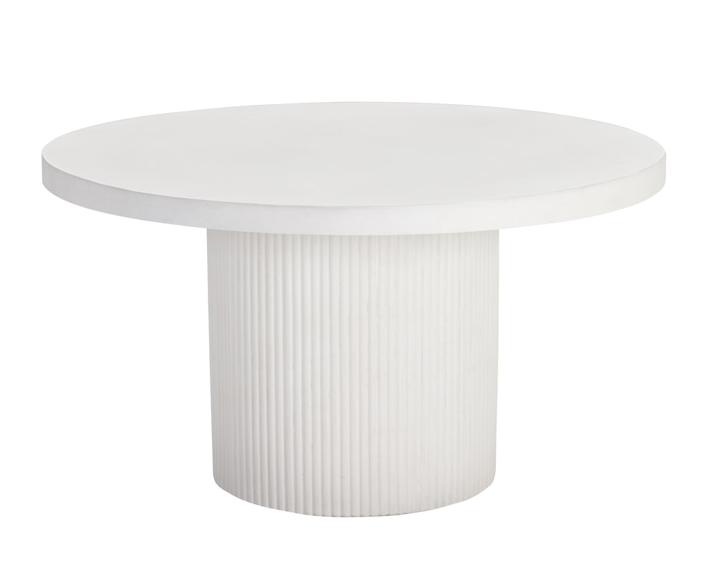 Nicolette Dining Table - White - 55" | Sunpan Furniture - 109643