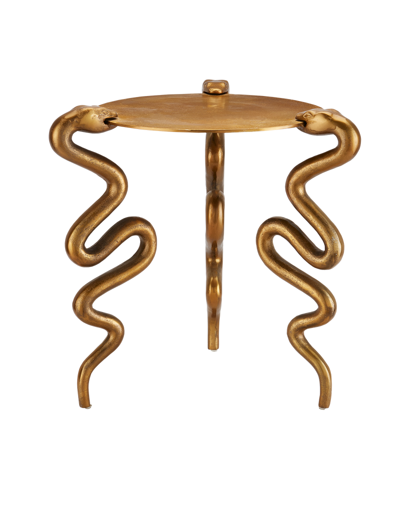 Currey & Co Serpent Brass Accent Table | 4000-0140