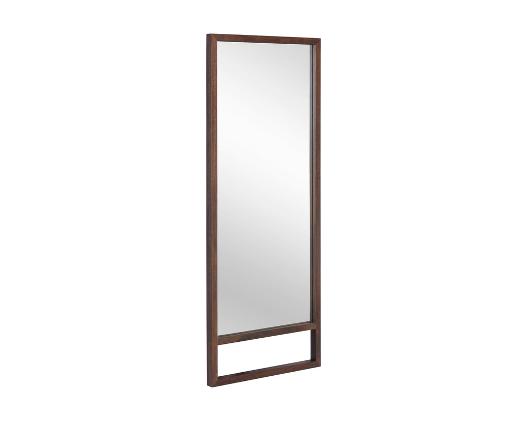 Bridgeport Floor Mirror - Dark Brown | Sunpan Furniture - 106757