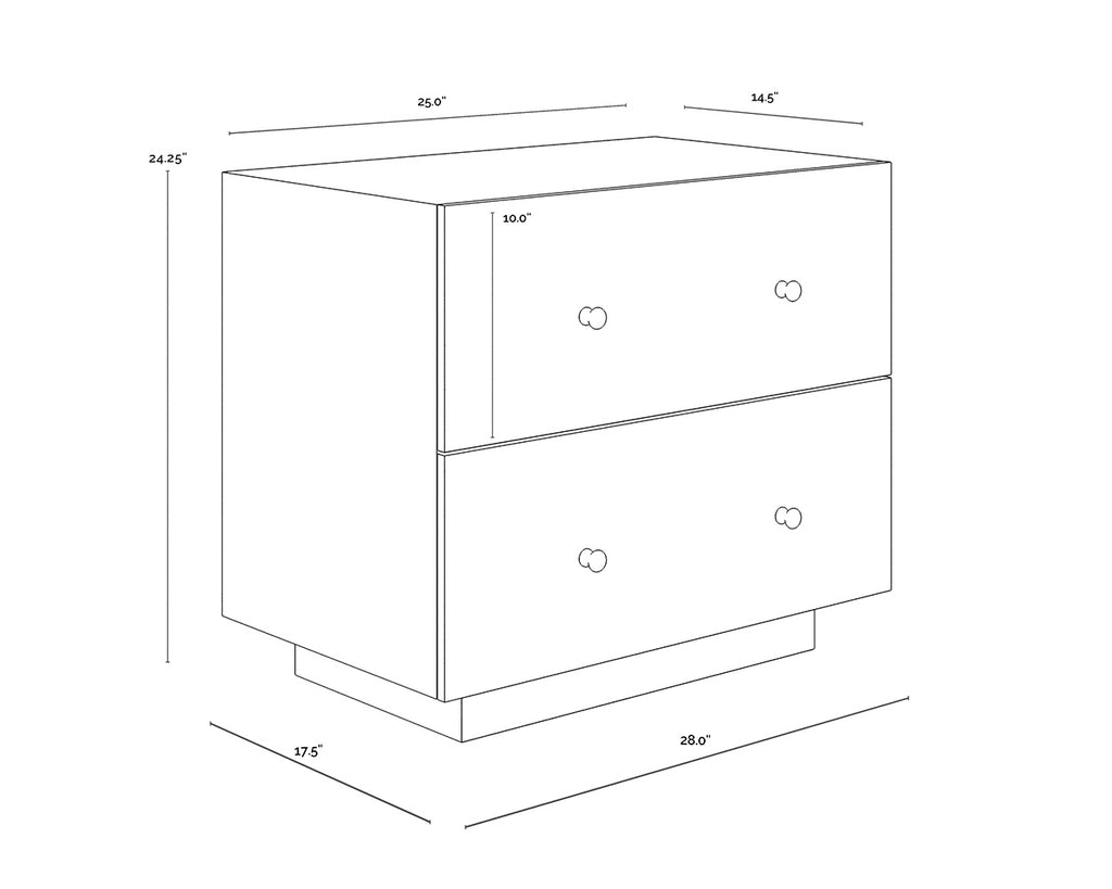 Arlington Nightstand | Sunpan Furniture - 109633