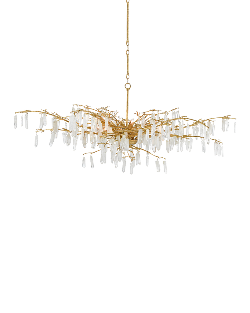 Currey & Co Forest Dawn Gold Chandelier | 9000-0438