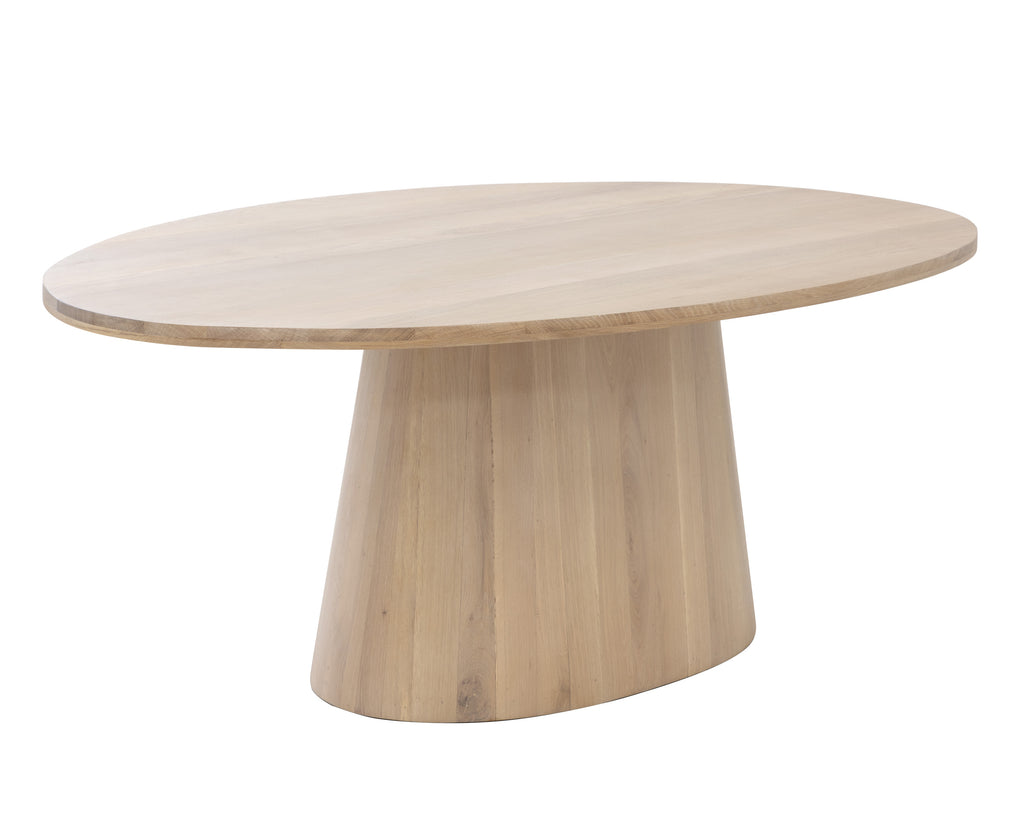 Elina Dining Table - Oval - Light Oak - 84" | Sunpan Furniture - 111024