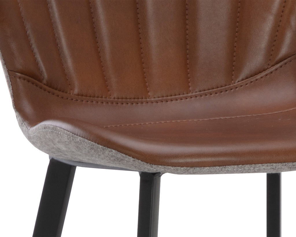 Arabella Barstool - Bravo Cognac / November Grey | Sunpan Furniture - 109539