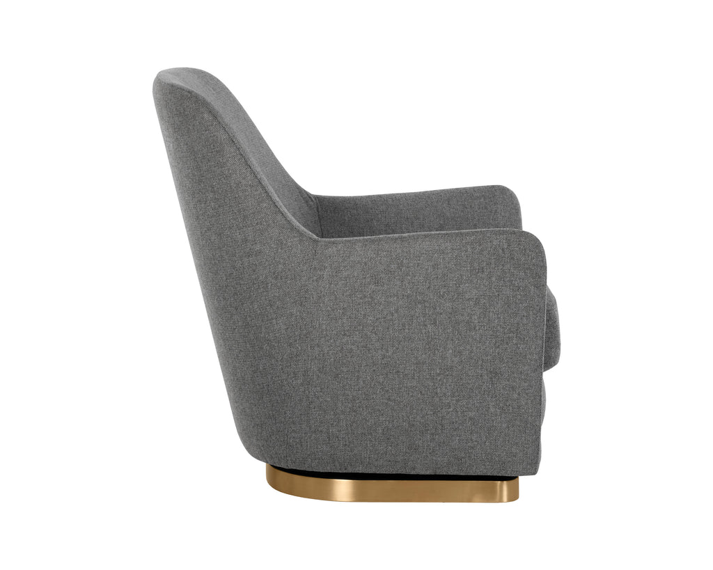 Marcela Swivel Lounge Chair - Belfast Koala Grey | Sunpan Furniture - 108046