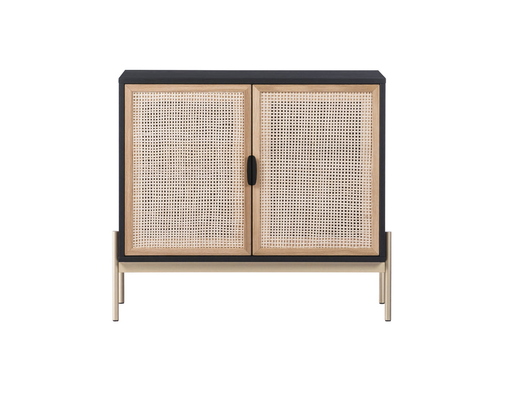 Avida Sideboard - Small - Gold - Black/Natural | Sunpan Furniture - 106836