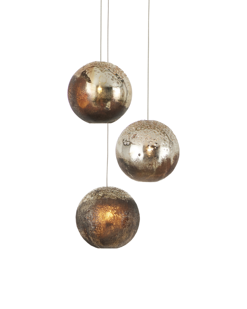 Currey & Co Pathos 3-Light Round Multi-Drop Pendant | 9000-1013