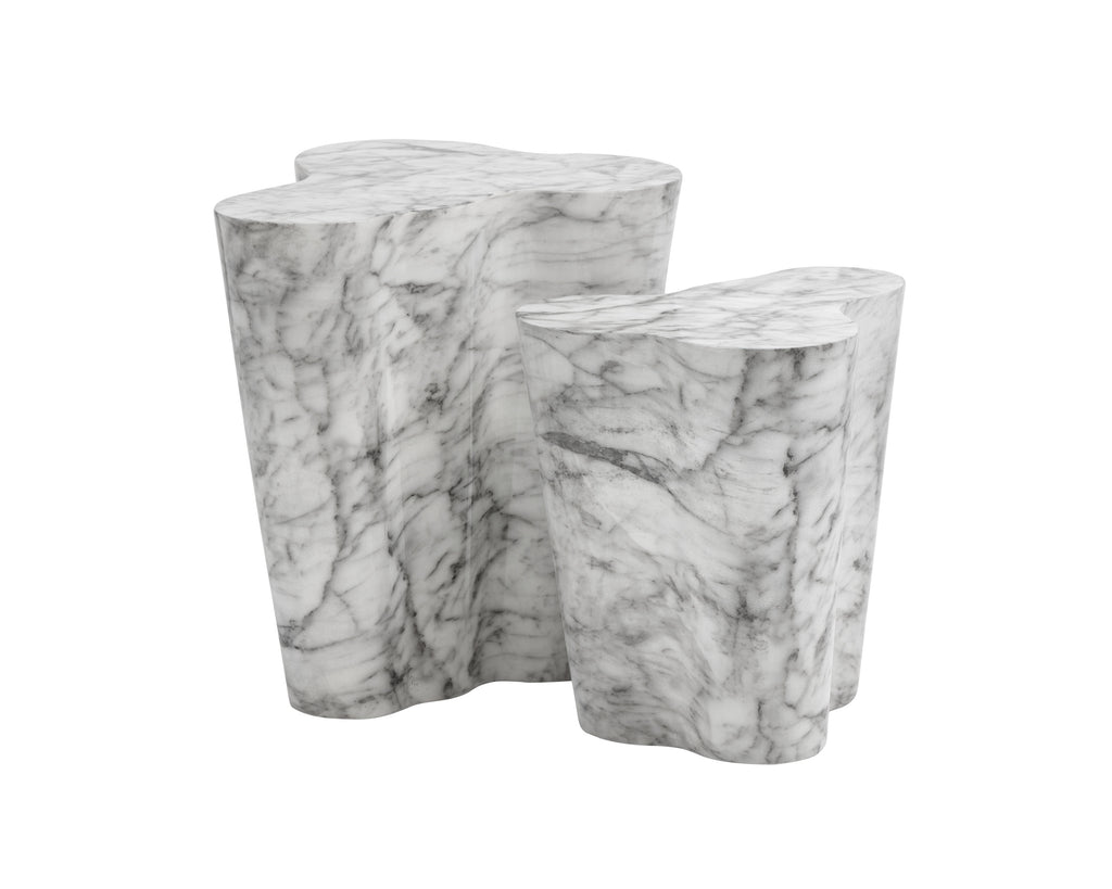 Ava End Table - Small - Marble Look | Sunpan Furniture - 103310