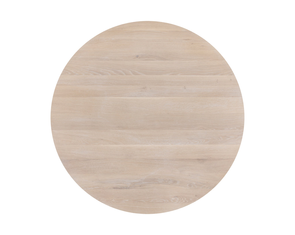 Elina Dining Table - Round - Light Oak - 54" | Sunpan Furniture - 111022