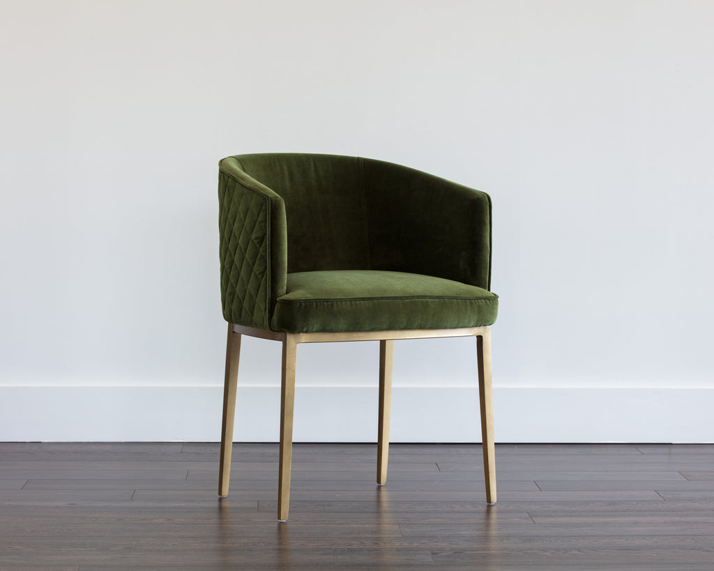 Cornella Dining Armchair - Forest Green | Sunpan Furniture - 103524