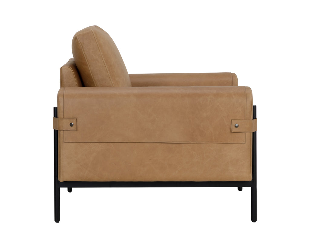 Camus Armchair - Ludlow Sesame Leather | Sunpan Furniture - 111588