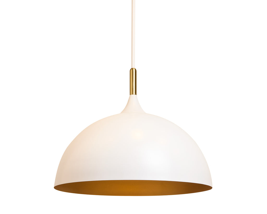 Lohn Pendant Light - Matte White | Sunpan Furniture - 107935