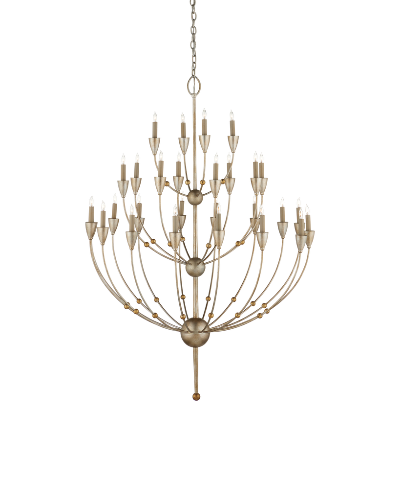 Currey & Co Paradox Silver Chandelier | 9159