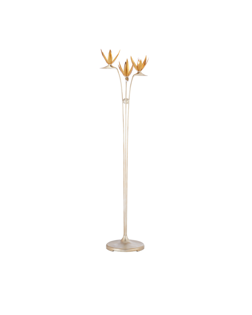 Currey & Co Paradiso Gold & Silver Floor Lamp | 8000-0130