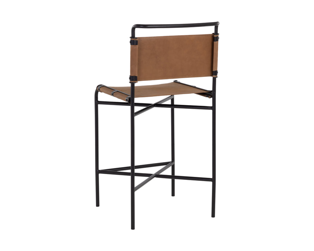 Corrigan Counter Stool - Cognac Leather | Sunpan Furniture - 109088