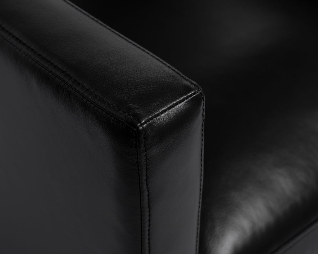 Rogers Armchair - Cortina Black Leather | Sunpan Furniture - 110577