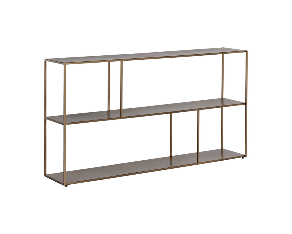 Eiffel Low Bookcase - Large - Antique Brass | Sunpan Furniture - 106604