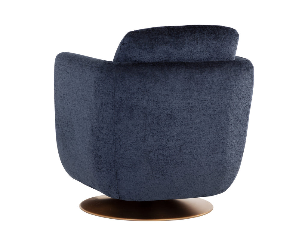 Gilley Swivel Lounge Chair - Bergen Navy | Sunpan Furniture - 109310